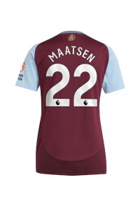 Aston Villa Ian Maatsen #22 Voetbaltruitje Thuis tenue Dames 2024-25 Korte Mouw